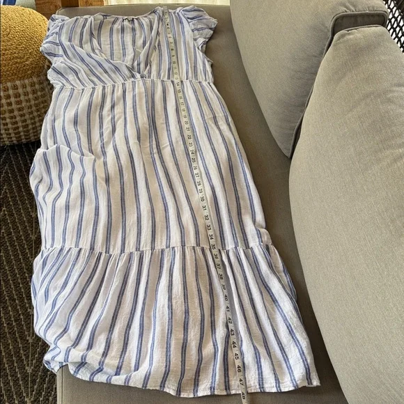 Rails Tina Villa striped dress size L. Blue & White striped Maxi Dress - Picture 13 of 13